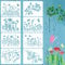 Abellio 8 Stück Blumen Schablone, Wildblumen Schablonen, Kirschblüten Rebe Zeichenschablonen Wiederverwendbar DIY Natur Blumen Vorlagen für Malerei auf Leinwand Möbel DIY Home Decor - 12 x 15 cm