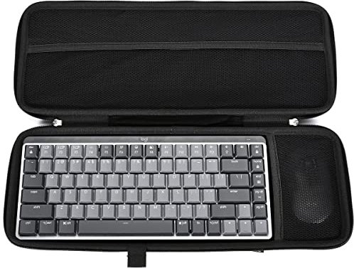 RAIACE Hartschalenkoffer für Logitech MX Mechanical Mini Wireless Illuminated Keyboard und Anywhere 3 Compact Mouse Steht nur der Koffer. - Schwarz
