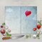 banjado Schneidebrett Glas mit Motiv Herzballon - großes zweiteiliges Glasschneidebrett rechteckig 2 x 30 cm x 52 cm - auch verwendbar als Schneidebrett Herdabdeckung