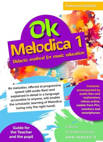 OK MELODICA VOL.1: Play now from scratch! 80 progressive melodies (386 audio files) easy to use for teachers (even without any musical training) and ... (independently). 230 exercises as a gift!