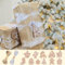 Rouleau de papier d'emballage de Noël 43x1000cm Papier d'emballage Kraft de avec ruban, étiquettes de cadeaux de Noël, rouleau de papier d'emballage recyclable (Arbre blanc)