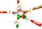 5 PCS Christmas Keychain Set - Porte-clés 3D Père Noël, Bonhomme de neige et éléments de Noël - Porte-clés décoratifs pour cadeaux de fête, bas de Noël, famille, amis, enfants, collègues