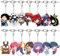 JUSONGKWCP 14 Pcs Ranmas-1/2 Schlüsselanhänger Ranma-Tendou Akane Figur Cosplay Zubehör Ranmas-1/2 Anime Acryl Keychain Anhänger Set
