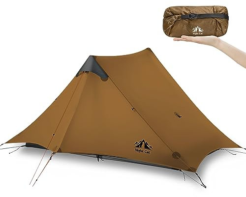 Night Cat Ultraleichte Zelt 2 Personen: Wasserdicht Trekking Wanderzelt für Fahrrad Camping
