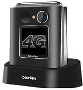 Beafon, Fold10 LTE - Telefono cellulare con patta, pulsante di chiamata di emergenza, schermo interno a colori XL 2,2 (5,58 cm), schermo esterno a colori XL da 1,44 (3,65 cm), display contatto foto,