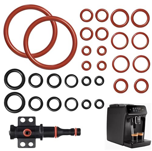 Lot de 30 joints toriques en silicone pour soupape de support, soupape de vapeur, groupe de préparation, soupape de sortie, compatible avec machines à café Philips Saeco