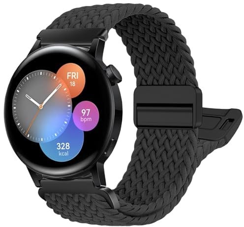 chinbersky Geflochten Armbänder für Huawei Watch GT 3 Pro 43mm/GT3 42mm/GT2 42mm/Watch2/2 Pro/Sport, 20mm Nylon Armband für Galaxy Watch 4/5/6/7 40mm 44mm/5Pro/FE 40mm/4&6 Classic/Active 2/Gear Sport