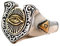 Caiduoduo Horus Hufeisen Ring Herren Persönlichkeit Hip Hop Punk Ring