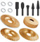 SPEEDWOX 4pcs meuleuse d’angle ensemble de disques à sculpter sur bois avec 5pcs râpe rotative ensemble de râpe rotative à sculpter sur bois ensemble de râpe à sculpter sur bois avec 1/4 tige râpes