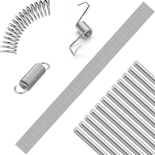 HXJDAM 35 Stück Federstahldraht Edelstahldraht 1,0mm x 400mm Stahldraht | Federstahl Gerade Draht Edelstahl-Federdraht Vollhartdraht Metallstab Hartdraht für DIY Handarbeiten Metallstäbe zum Basteln