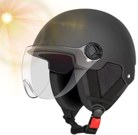 Casco de Scooter eléctrico para Adultos, Casco de Motocicleta, Anti-UV, Transpirable, protección auditiva, Sombrero para equitación, patineta, Ciclismo, Hombres, niños y Adultos