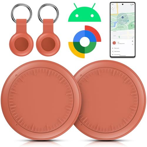 Air Tracker Schlüsselfinder,2 Pack Android Smart Tag kompatibel mit Google Mein Gerät Finden (Android NUR),Air Tracker Schlüsselfinder Bluetooth Tracker für Schlüssel,Gepäck,Taschen