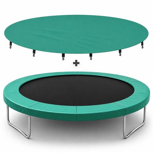 AWM Trampolin Randabdeckung Deluxe inkl. Wetterplane | 244 | 305 | 366 | 400 | 430 | 460 | Federabdeckung | Randschutz | Abdeckung | UV-beständig | Reißfest