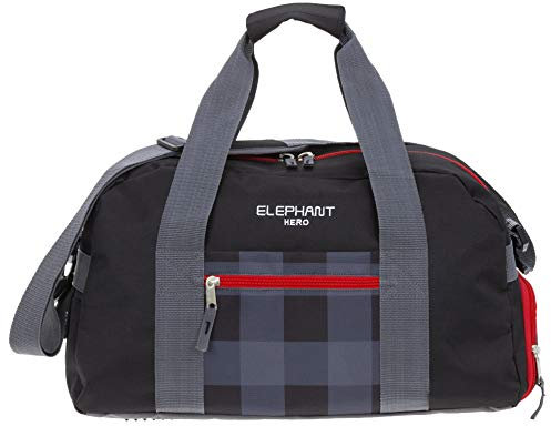 ELEPHANT Hero Signature Sporttasche mit Schuhfach Sport Tasche 12611 (Plaid Red (Schwarz Rot)