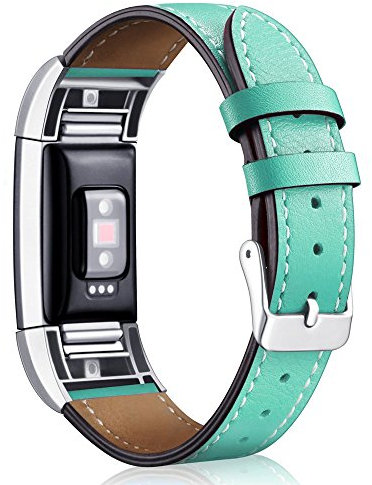 AISPORTS Compatible avec Fitbit Charge 2 Bracelet Femme, Fitbit Charge 2 Bracelet en Cuir Doux Respirant Sport Bracelet Boucle en Métal Bracelet de Remplacement pour Fitbit Charge 2 Fitness Tracker