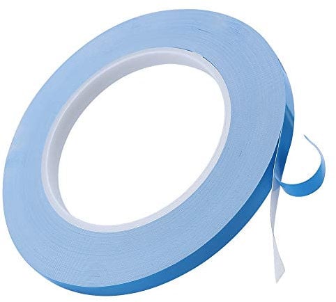 Zerone 8mm 25m Thermal Adhesive Tape, Double-Sided Non-Conductive CPU Cooling Tape for Computer Ic Chipset Led Lighting Repair