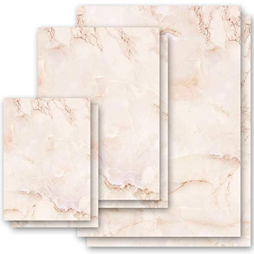 Briefpapier Marmor & Struktur MARMOR TERRACOTTA - DIN A5 Format 100 Blatt - Paper-Media