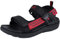 MINBEI Sandales Bout Ouvert Garçon Mode Chaussures Enfant garçon Ete Poids Léger Cool pour Plage Marchant Sport Parc Aquatique Noir Rouge Taille 35