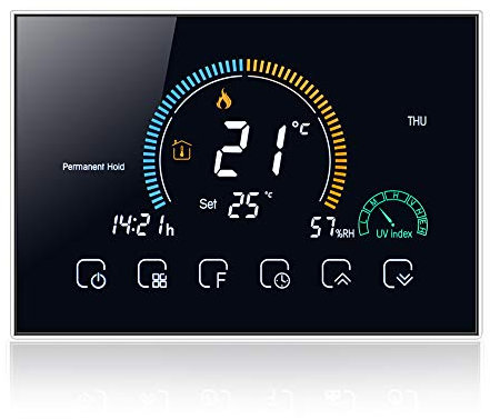 Smart Thermostat Alexa Google Home-Digital Room Electric Heating WiFi Thermostat Controller Wireless, Programmable Temperature Controller,Underfloor Heating Thermostats,16A