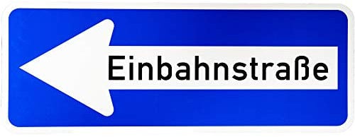 ORIGINAL Verkehrsschild Nr. 220 - 10 Einbahnstraße linksweisend 300 x 800 mm Verkehrszeichen Schild Straßenschild Zusatzschild Verkehrsschilder Verkehrsschild Straßenzeichen links Einbahnstrasse