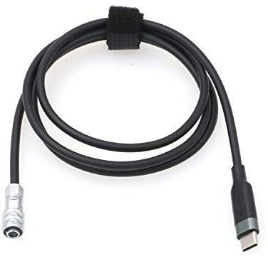 HangTon USB C-Stromkabel für PD Power Bank/DJI RS2 zu Blackmagic Design BMPCC Taschenkamera 4K 6K 3''