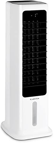 Klarstein 60W Portable Air Cooler, 4-In-1, Ioniser, Evaporative Air Coolers for Home, Silent with Night Mode, Smart App, Humidifier, Ventilator, Purifier, Small Water Cooler, AC Unit 450m³/h Air Flow