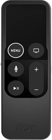 2Can Smarty Case for Apple TV 4K Remote 5th, 4th Gen, Smart Case with Tracker for Apple TV 4k, Find Your Lost Apple TV Remote with 2Can Smarty Silicone Case, Shock Absorption, Protective Case (Black)