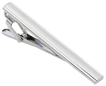 Ericotry Pince à cravate simple en acier inoxydable argenté pour homme - Cadeau de Noël