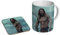 mugmart Jason Momoa Aquaman Keramik-Teetasse und Untersetzer, Geschenkset