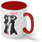 Maki Zenin and Mai Zenin Jujutsu Kaisen Anime Manga Art Bianco tazza di caffè con Red Rim & Handle Mug
