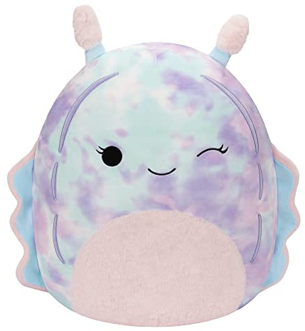 Squishmallows 35,6 cm Dottie Pink und Blau Tie-Dye Sea Slug – Großes, ultraweiches offizielles Kelly-Spielzeug Plüsch