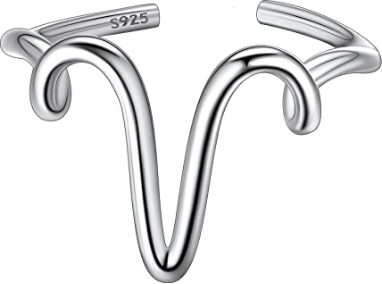 Suplight Damen Offener Ring aus 925 Sterling Silber Buchstaben A bis Z Ring Initiale Alphabet Schmuck Geschenk für Frauen Mädchen