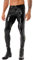 YiZYiF Herren Lack Leder Hose Pants Wetlook Leggings Skinny mit Reißverschluss Elastisch Lackoptik Lederhose Slim Fit Schwarz M-4XL Schwarz E XXL