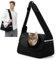 ALLSOPETS Hundetasche Tragetuch Hund Schultertasche Katzentragetasche Haustiere Tasche für Katzen und Hunde Geeignet für Haustiere innerhalb von 5 kg (Karbonschwarz)