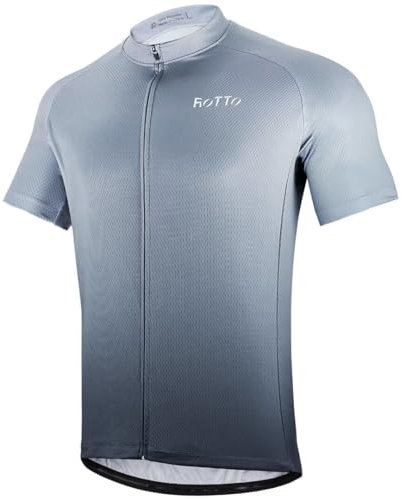 ROTTO Herren Radtrikot Fahrradtrikot Kurzarm Farbverlauf Serie