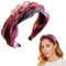 1PC Purple Headbands for Women Wide Braided Headband Fabric Hair Band Elastic Head Wrap Twisted Knot Head Band Hair Accessories for Ladies Girls