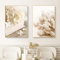 Sarah Duke Poster 2er Set, Beige Blumen Schilfrohr Wandbilder Wohnzimmer Boho Kunstdruck Leinwandbilder, Ohne Rahmen Wanddeko Bilder (30 x 40 cm)