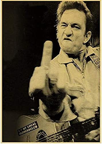 Poster Johnny Cash Rockmusik Sänger Star Poster Foto Porträt Bilder Leinwand Malerei Poster Und Drucke Home Decor 50X70Cm Kein Rahmen