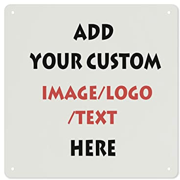 Letrero de metal personalizado Señalización personalizada-Placa Decoración de la casa - Letreros de pared de hojalata personalizados Decoración con logotipo de texto de imagen