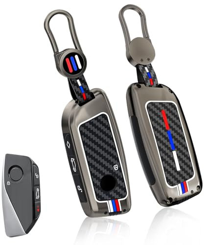 Jaronx Kompatibel mit BMW-Schlüsselanhängerhüllen, Schwarz, D Model-Grey, Modern