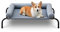 TJSOULER Outdoor-Hundebett mit abnehmbarem Bloster, kühlendes erhöhtes Hundebett für kleine bis mittelgroße Hunde, atmungsaktives, waschbares Netzgewebe, Hundebett für Haus und Garten M Grau
