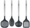 Juego de 4 Utensilios Profesionales de Cocina BRA Signature en Silicona y Mango en Acero Inoxidable (4X Signature C.)