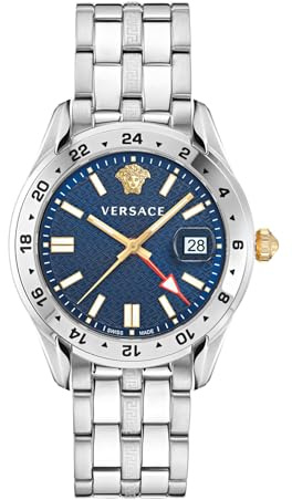 Versace Herren Analog Armbanduhr Greca Time GMT