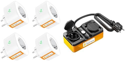 Refoss Prise Connectée WiFi, Prise Intelligente Compatible avec HomeKit, Prise Intelligente pour l'Extérieur, Prise WiFi Étanche IP44 Compatible avec Alexa