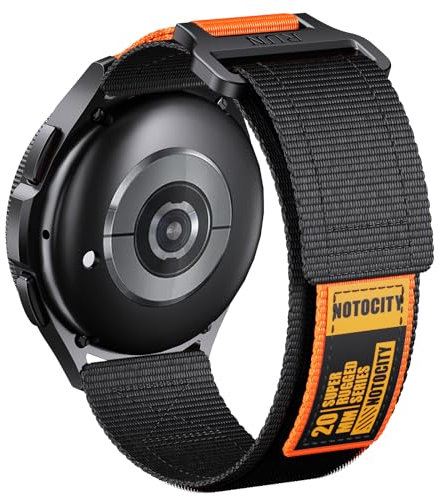 Compatibile con Samsung Galaxy Watch 7/6/5/4 40mm 44mm/Watch 6 Classic 43mm 47mm/Watch 5 Pro 45mm, 20mm Nylon Cinturino Per Galaxy Watch 4 Classic/Watch 3/Active 2/Gear Sport
