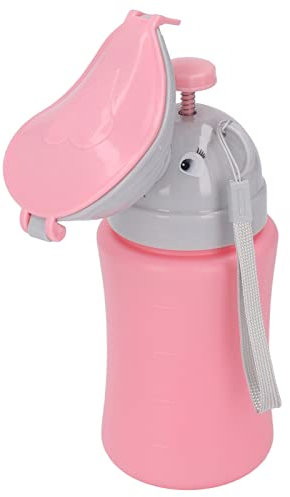 Kids Urinal Cup Leak Proof Travel Potty Bottle Portable Potty Emergency Urinal Toilet for Car Travel Camping,Kids Baby Potty Pee Training (Pink for Girl)