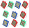 LHOEST Tic Tac Toe Spiel Schlüsselanhänger 10PCS Mini Tic Tac Toe Mitgebsel Kindergeburtstag 8 9 10 12 Jahre Rot Grün Blau Tic Tac Toe Schlüsselanhänger für Kinder Jungen Mädchen Rucksack Geburtstag