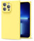 oakxco for iPhone 13 Pro Max Case Silicone Square Edge, Y2k Rectangle Soft Rubber Gel Cute Phone Case for Women, Girly Aesthetic Trendy Design, Thin Slim Matte TPU Protective Cover, Yellow
