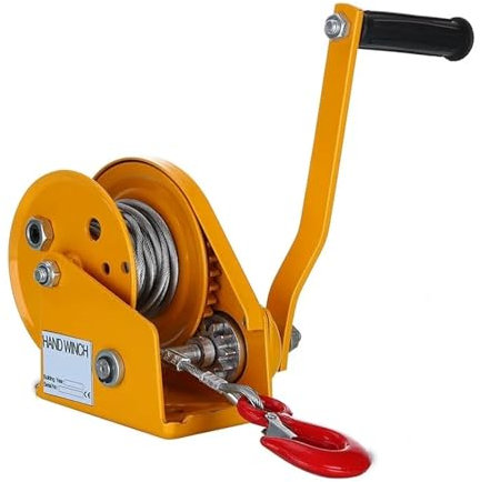Manuelle Winden, 1200lbsx20M Boots-LKW-Ankerwinde Tragbare automatische manuelle Handwinde mit selbstsicherndem Handwerkzeug Handaufzug