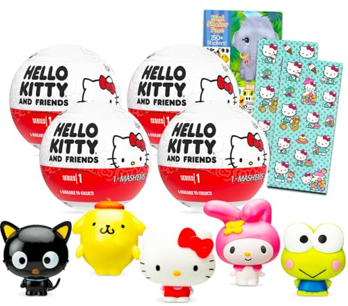 Hello Kitty Blind Box Party Favors Mash'Ems Blind Ball Minifiguren, Aufkleber und mehr